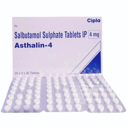 Asthalin Salbutamol Albuterol Tablets 4 mg